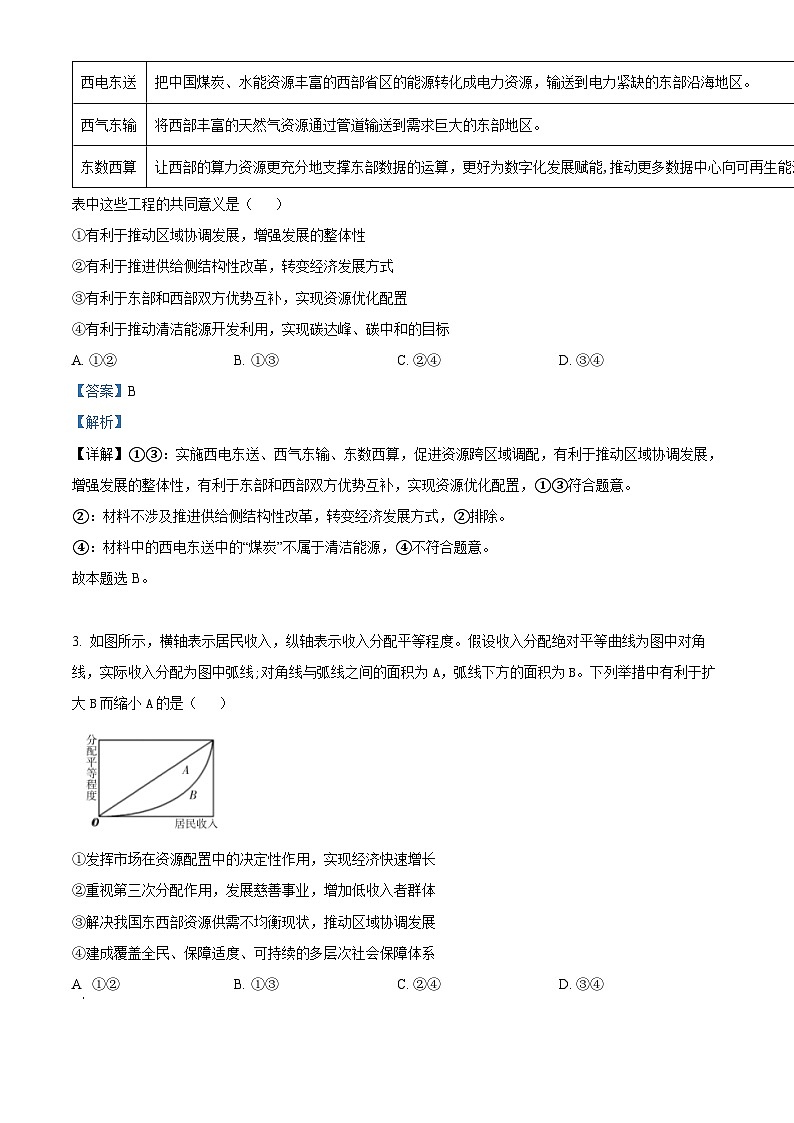 湖南省新高考教学教研联盟（长郡二十校联盟）2024-2025学年高三上学期第一次预热演练政治试题含解析第2页