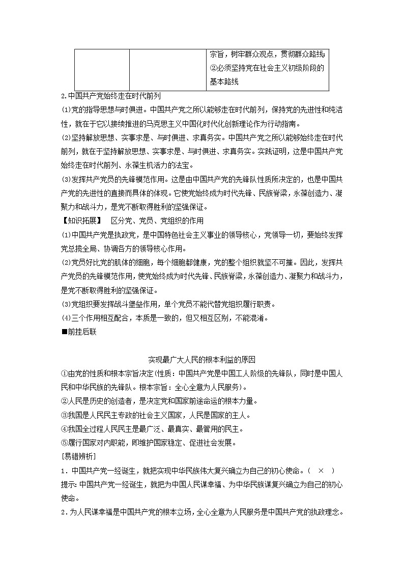 2025届高考政治二轮专题复习与测试必修部分专题四中国共产党的领导第2页
