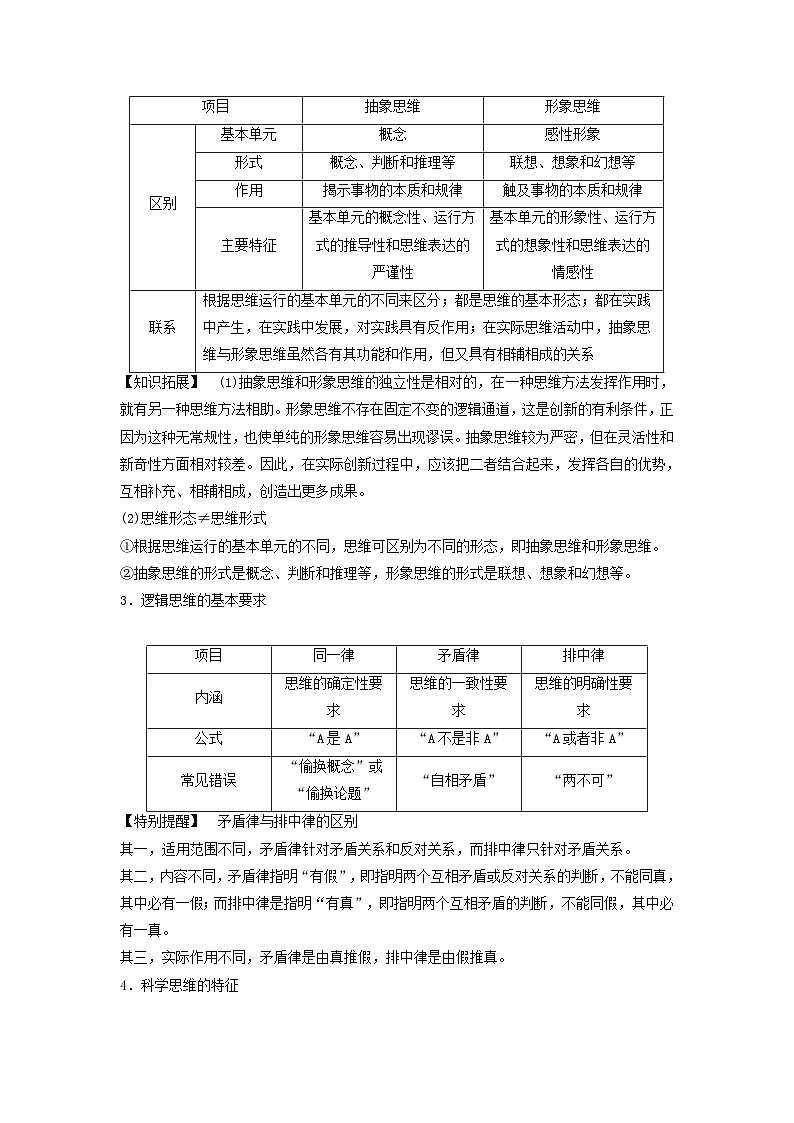 2025届高考政治二轮专题复习与测试选择性必修部分专题十四科学思维观念与逻辑思维规则第2页