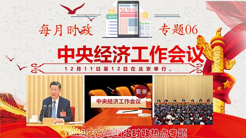 热点06：2024年中央经济工作会议-2025年高考政治时政热点复习专题课件第1页