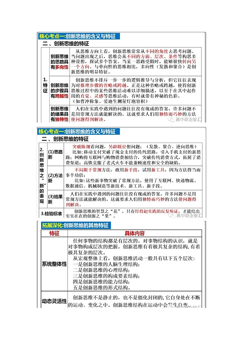 11.1创新思维的含义与特征导学案第2页