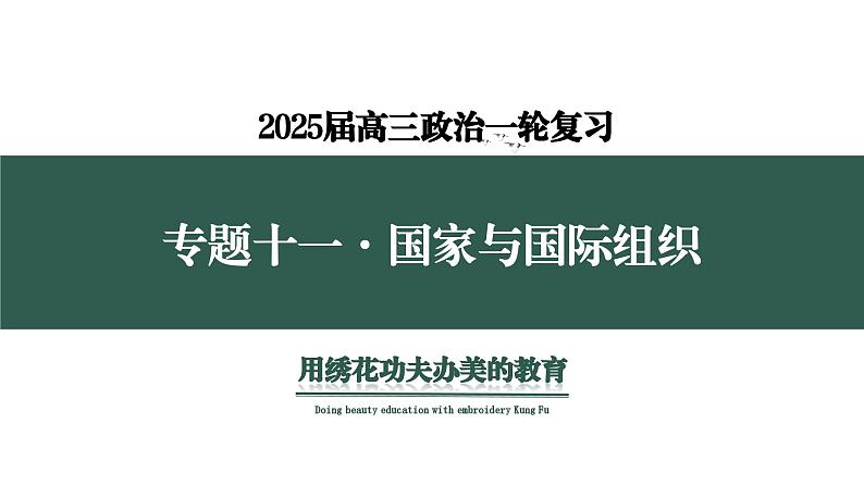 专题十一 国家与国际组织2（示范课课件） -2025年高考政治一轮复习专题示范课课件（新高考通用）第2页