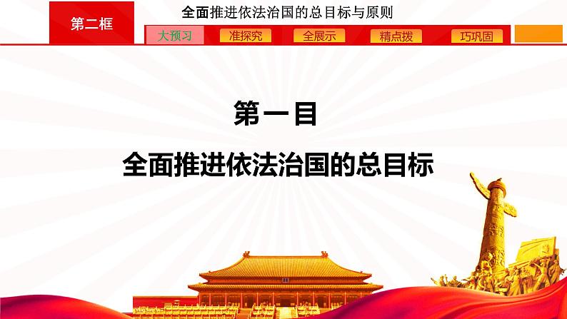 高中政治人教统编版必修三7《全面推进依法治国的总目标与原则》课件第3页