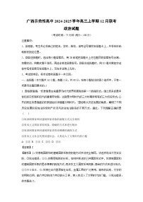2024~2025学年广西示范性高中高三上学期12月联考政治试卷（解析版）