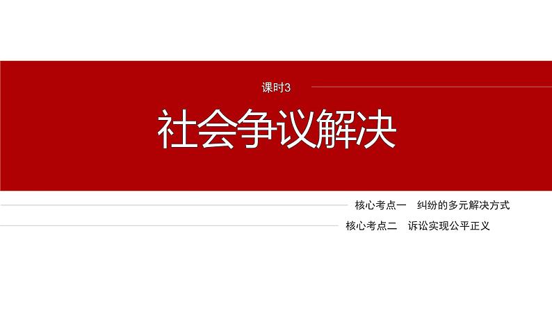 专题十三　课时3　社会争议解决--2025年高考政治大二轮专题复习（课件）第2页