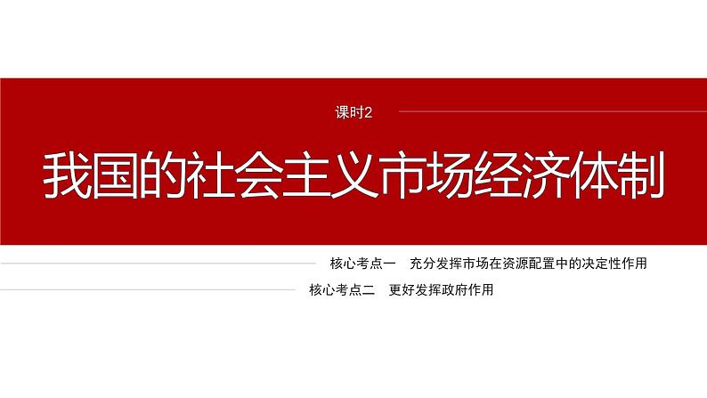 专题二　课时2　我国的社会主义市场经济体制--2025年高考政治大二轮专题复习（课件）第2页