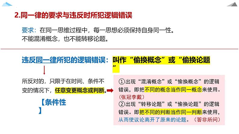 人教版选择性必修3高中思想政治 2.2《逻辑思维的基本要求》课件PPT第6页