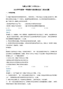 安徽省马鞍山市第二中学2024-2025学年高二上学期期中素质测试政治试题（Word版附解析）