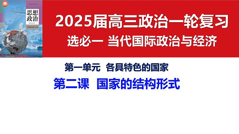 选必1第二课 国家的结构形式（一轮复习课件）- 2025年高考政治一轮复习必备知识归纳（新高考通用）第3页