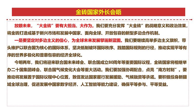 专题13：金砖国家外长会晤-时政押题 备战2025年高考政治必备知识与时政热点（统编版）第6页