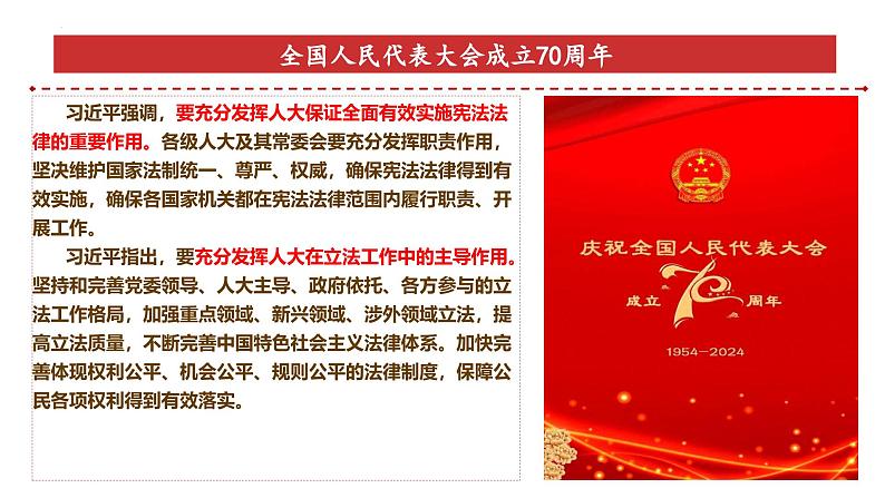 专题25：全国人民代表大会成立70周年-时政押题 备战2025年高考政治必备知识与时政热点（统编版）第7页