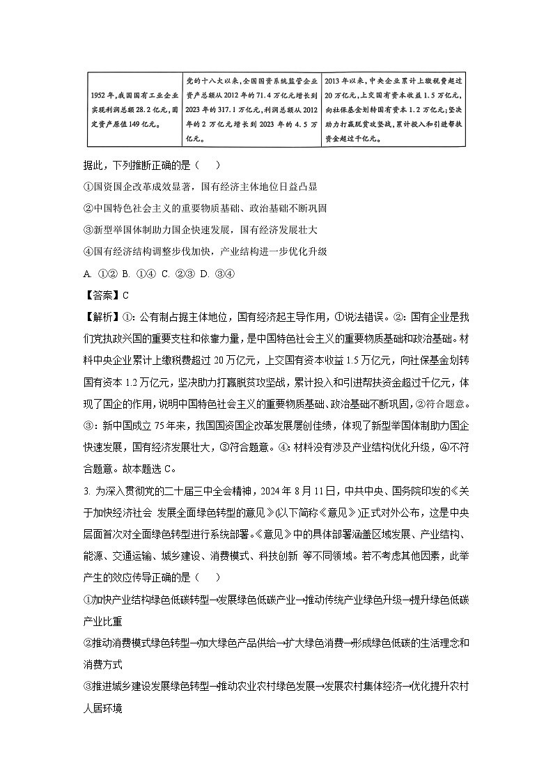 2024-2025学年山东省齐鲁名校联盟大联考高三上学期12月月考政治试卷（解析版）第2页