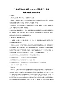 2024-2025学年广东省深圳市龙岗区高三上学期期末质量监测政治试卷（解析版）