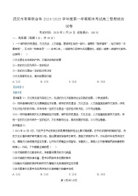 湖北省武汉市常青联合体2024-2025学年高二上学期期末考试政治试卷（Word版附解析）