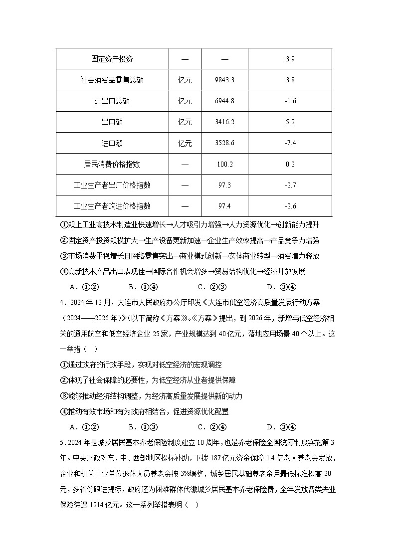 2025届东北三省精准教学联盟高三下学期联合模拟政治试题第2页