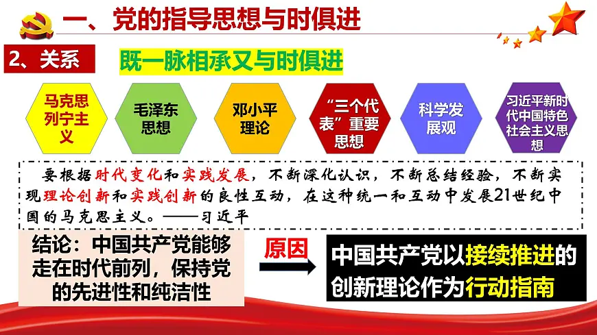 人教统编版高中政治必修3 1-2《始终走在时代前列》课件第6页