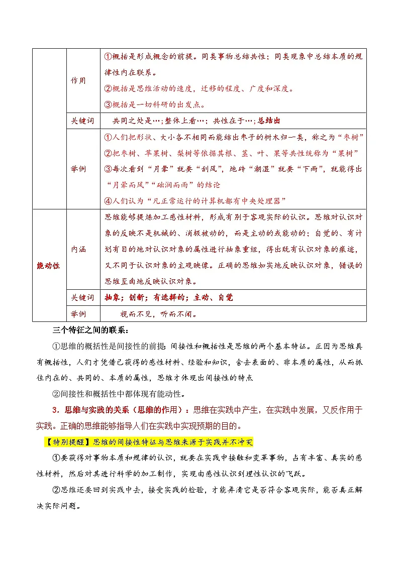 2025年高考政治一轮复习：统编版选择性必修3《逻辑与思维》重点知识点清单 学案第3页