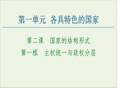 人教统编版高中政治 选择性必修1 1-2《主权统一与政权分层》复习课件