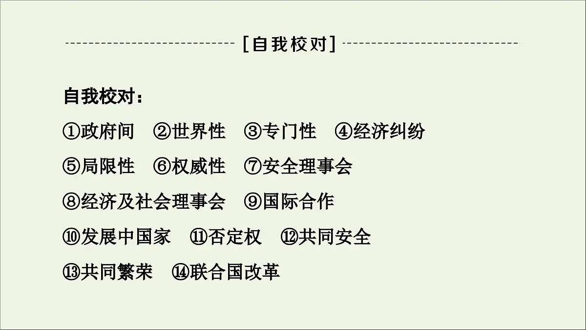 人教统编版高中政治选择性必修1 第四单元国际组织 复习课件第5页