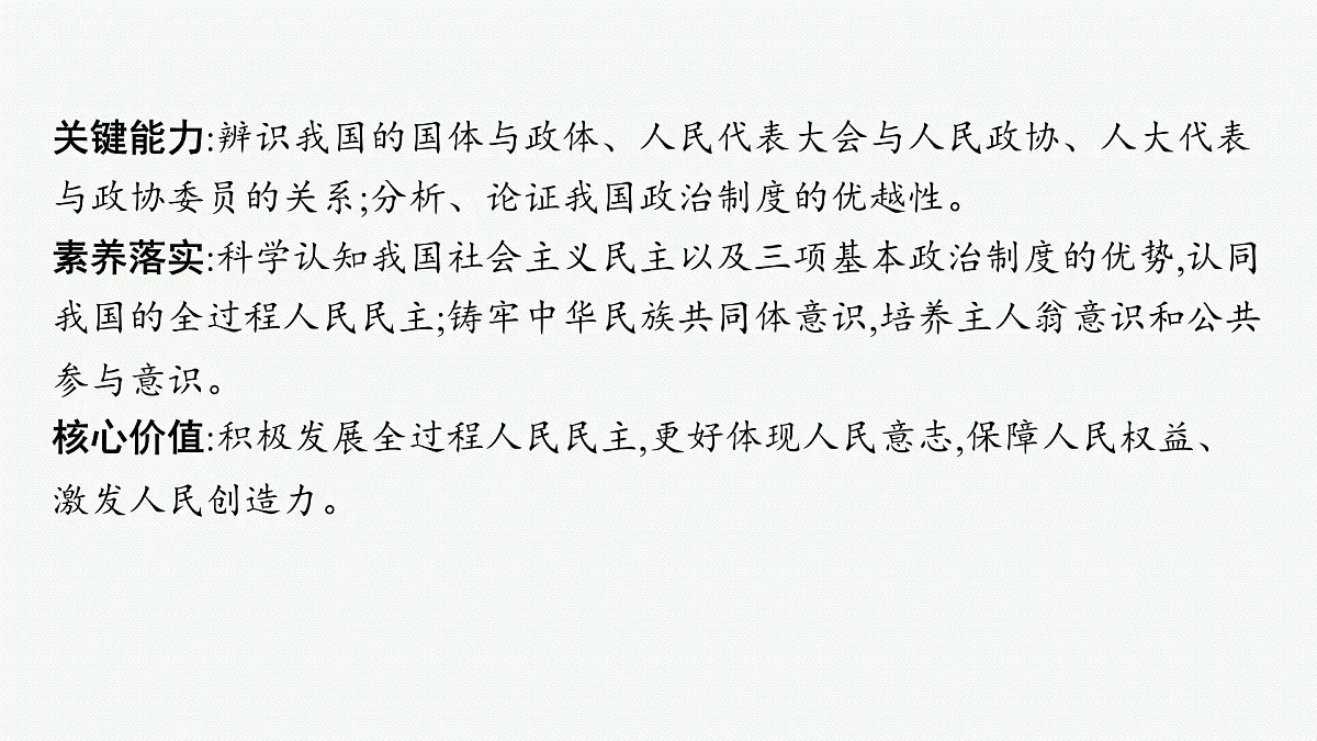 备战2025年高考二轮复习课件 政治（山东版）大单元5 我国的全过程人民民主 课时1 我国的国体与政体第4页