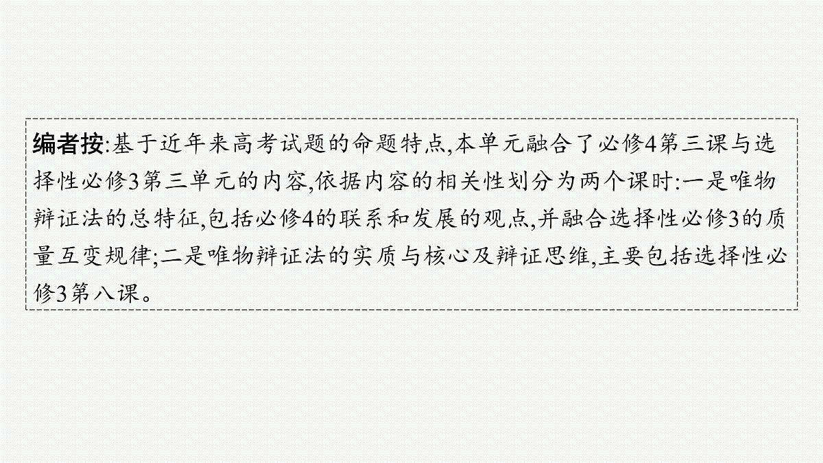 备战2025年高考二轮复习课件 政治（山东版）大单元10 辩证法与辩证思维 课时1 唯物辩证法的总特征第2页