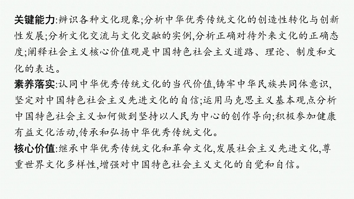 备战2025年高考二轮复习课件 政治（山东版）大单元12 文化传承与文化创新 大单元12 文化传承与文化创新第3页