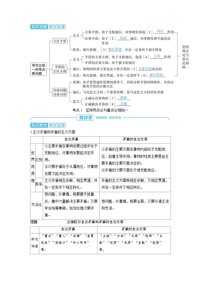 备战2025年高考政治精品教案必修4哲学与文化第三课把握世界的规律第四课时用对立统一的观点看问题（Word版附解析）第2页