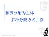 人教版 (新课标)高中政治必修1 3-7-1《按劳分配为主体__多种分配方式并存》课件