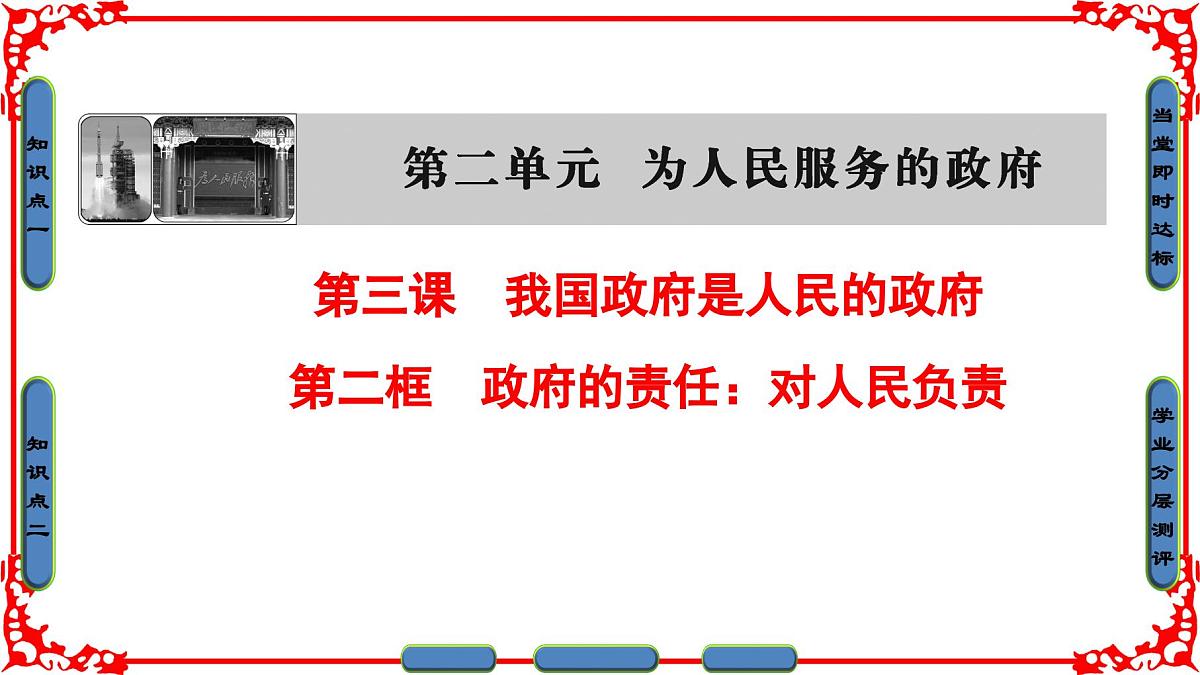 人教版 (新课标)高中政治 必修2 2-3-2《政府的责任：对人民负责》课件第1页