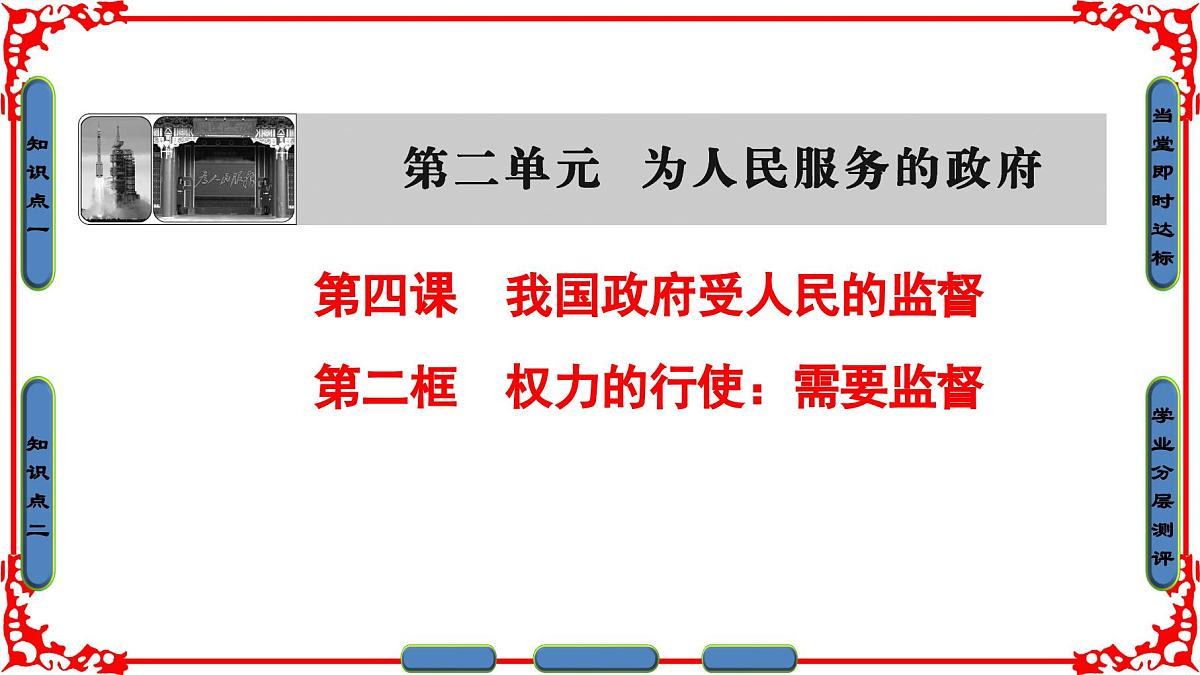 人教版 (新课标)高中政治 必修2 2-4-2《权力的行使：需要监督》课件第1页