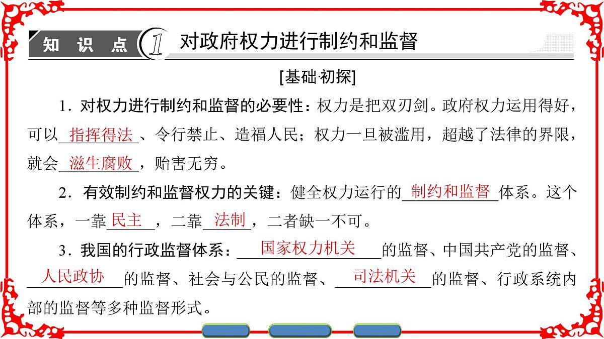 人教版 (新课标)高中政治 必修2 2-4-2《权力的行使：需要监督》课件第3页