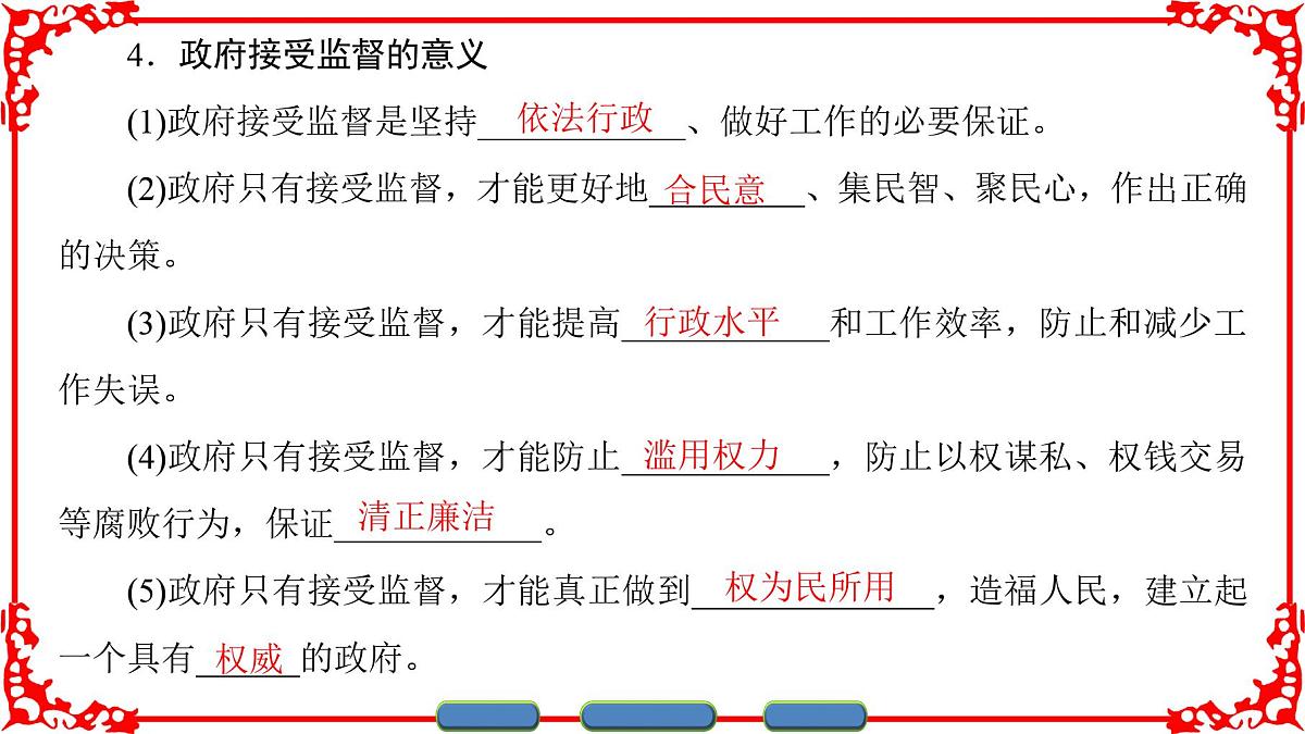 人教版 (新课标)高中政治 必修2 2-4-2《权力的行使：需要监督》课件第4页