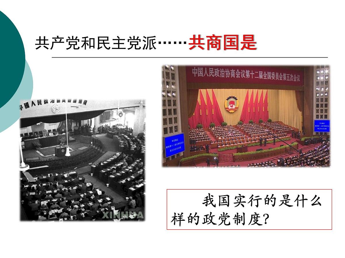 人教版 (新课标)高中政治必修2 3-7课件-《共产党领导的多党合作和政治协商制度：中国特色社会主义政党制度》第3页