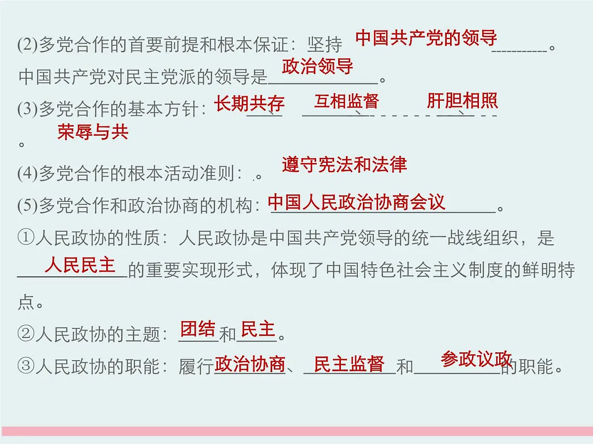 人教版 (新课标)高中政治必修2 3-7《共产党领导的多党合作和政治协商制度：中国特色社会主义政党制度》课件第6页