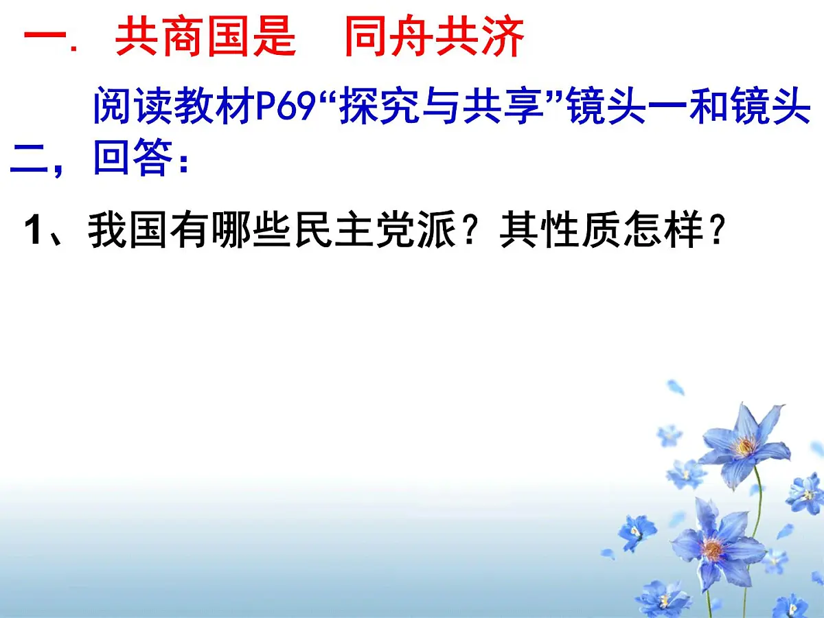 人教版 (新课标)高中政治必修2 3-7《共产党领导的多党合作和政治协商制度：中国特色社会主义政党制度》新课讲知课件第3页