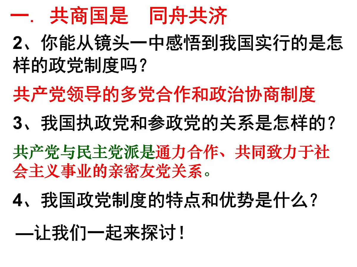 人教版 (新课标)高中政治必修2 3-7《共产党领导的多党合作和政治协商制度：中国特色社会主义政党制度》新课讲知课件第7页