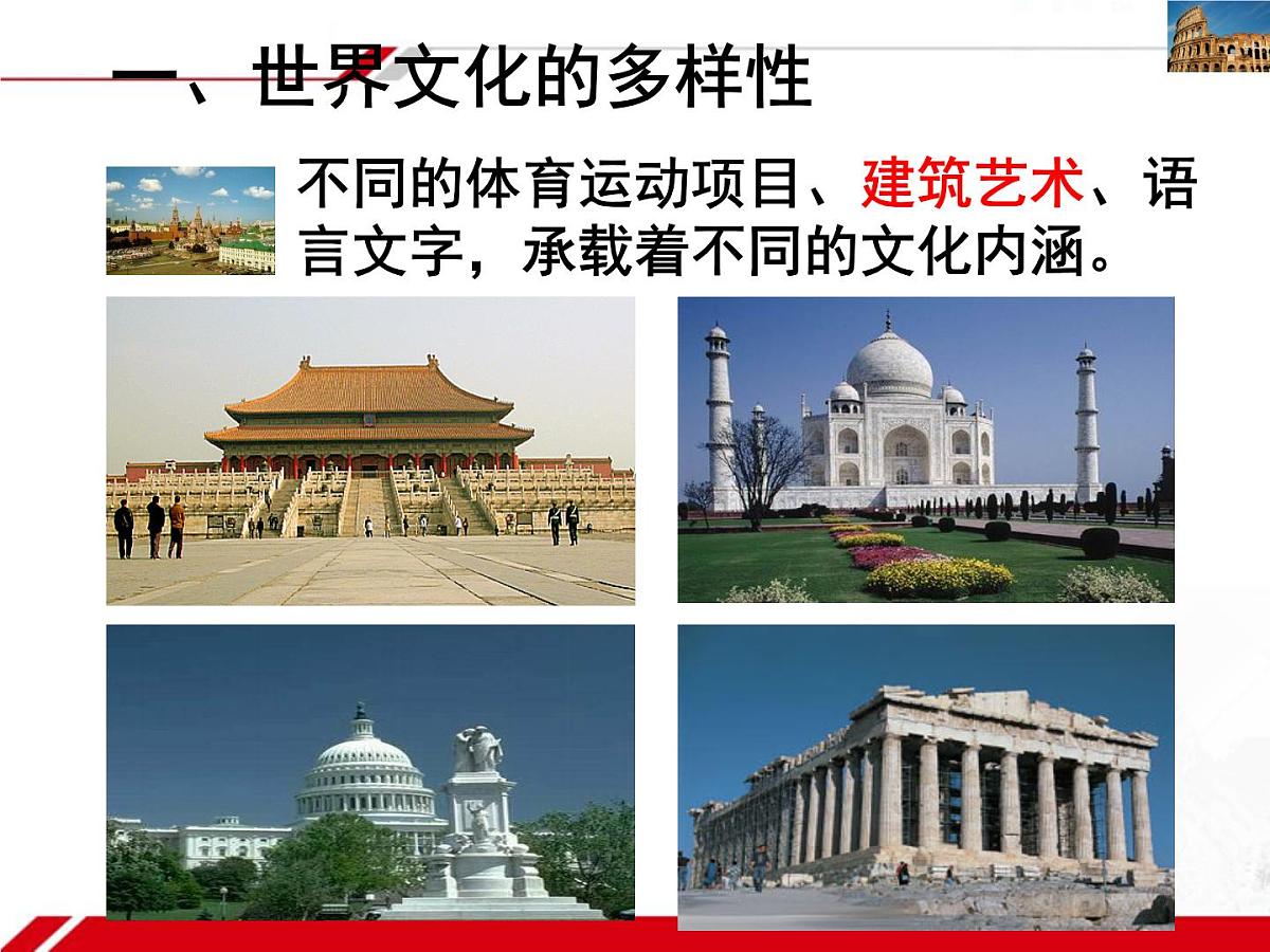 人教版 (新课标)高中政治必修3 2-3-1《世界文化的多样性》新课讲知课件第3页