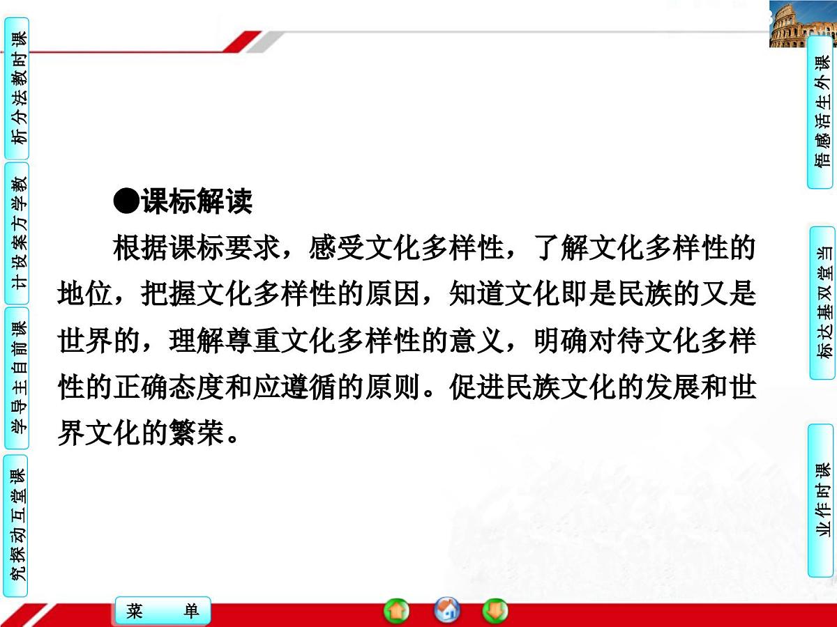 人教版 (新课标)高中政治必修3 2-3-1《世界文化的多样性》探究型课件第3页