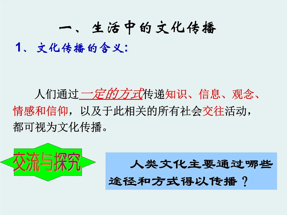 人教版 (新课标)高中政治必修3 2-3-2《文化在交流中传播》课件第7页