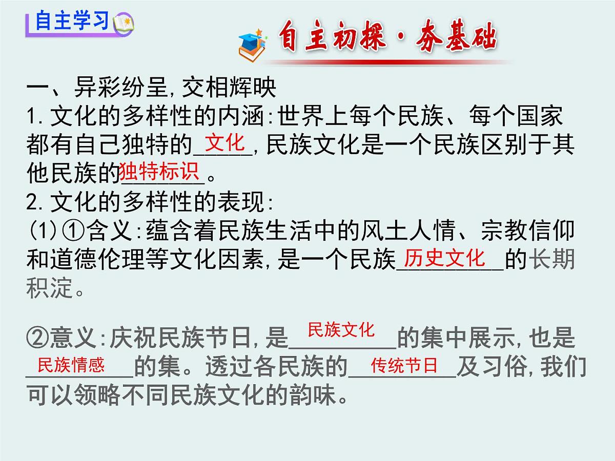 人教版 (新课标)高中政治必修3 2-3-1《世界文化的多样性》课件第7页