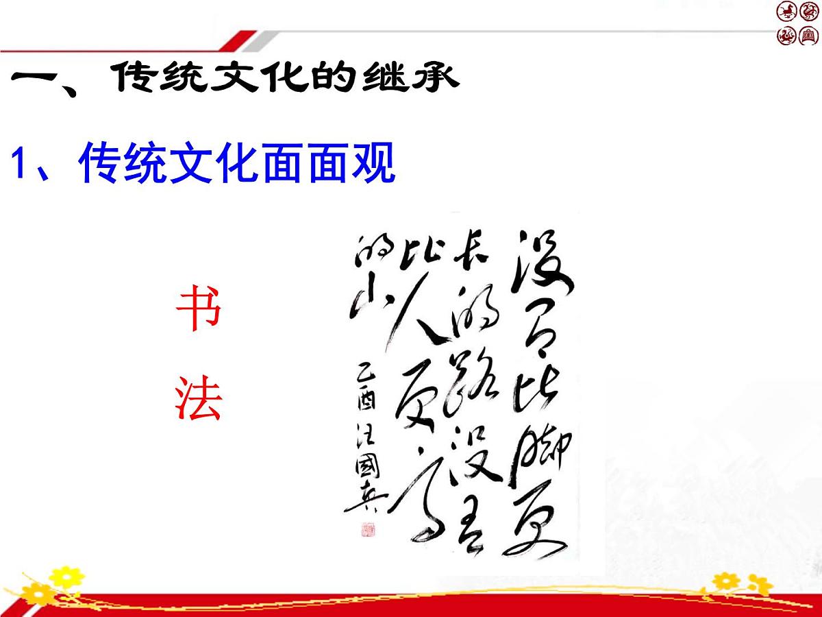 人教版 (新课标)高中政治必修3 2-4-1《传统文化的继承》新课讲知课件第6页