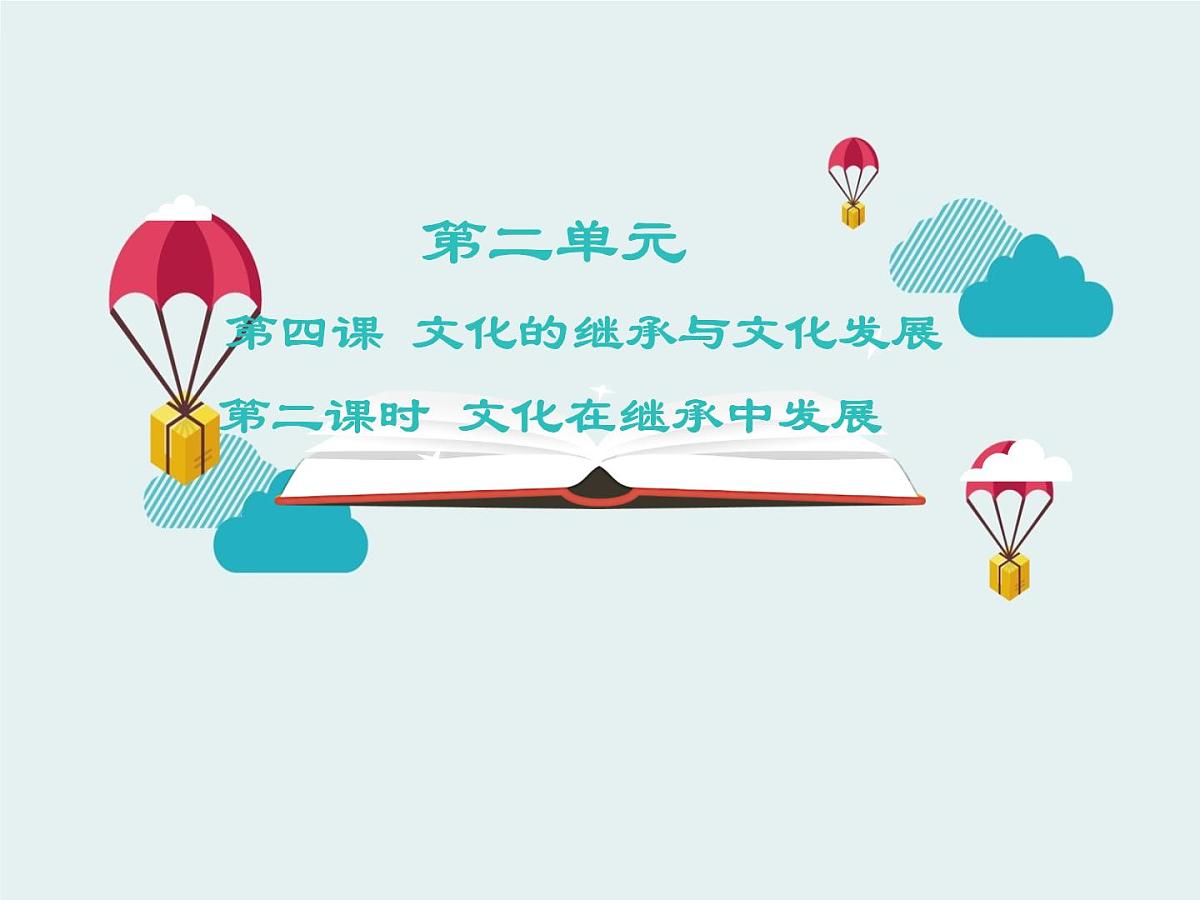 人教版 (新课标)高中政治必修3 2-4-2《文化在继承中发展》课件第1页