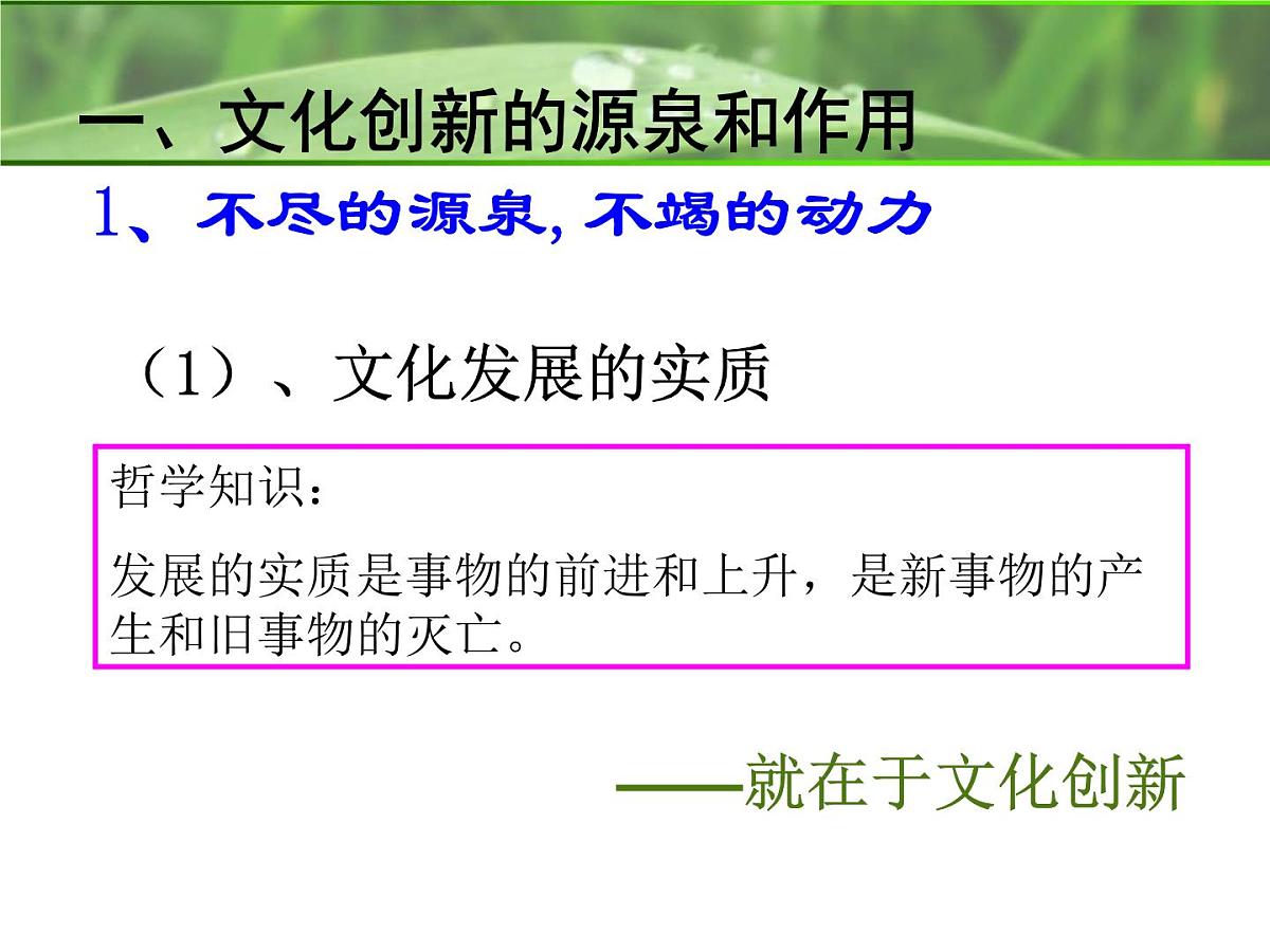 人教版 (新课标)高中政治必修3 2-5-1《文化创新的源泉和作用》课件第3页