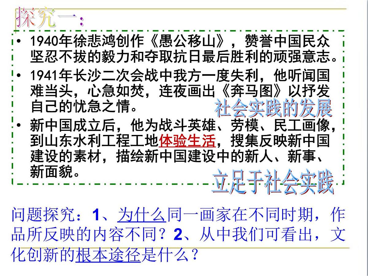人教版 (新课标)高中政治必修3 2-5-2《文化创新的途径》课件第4页