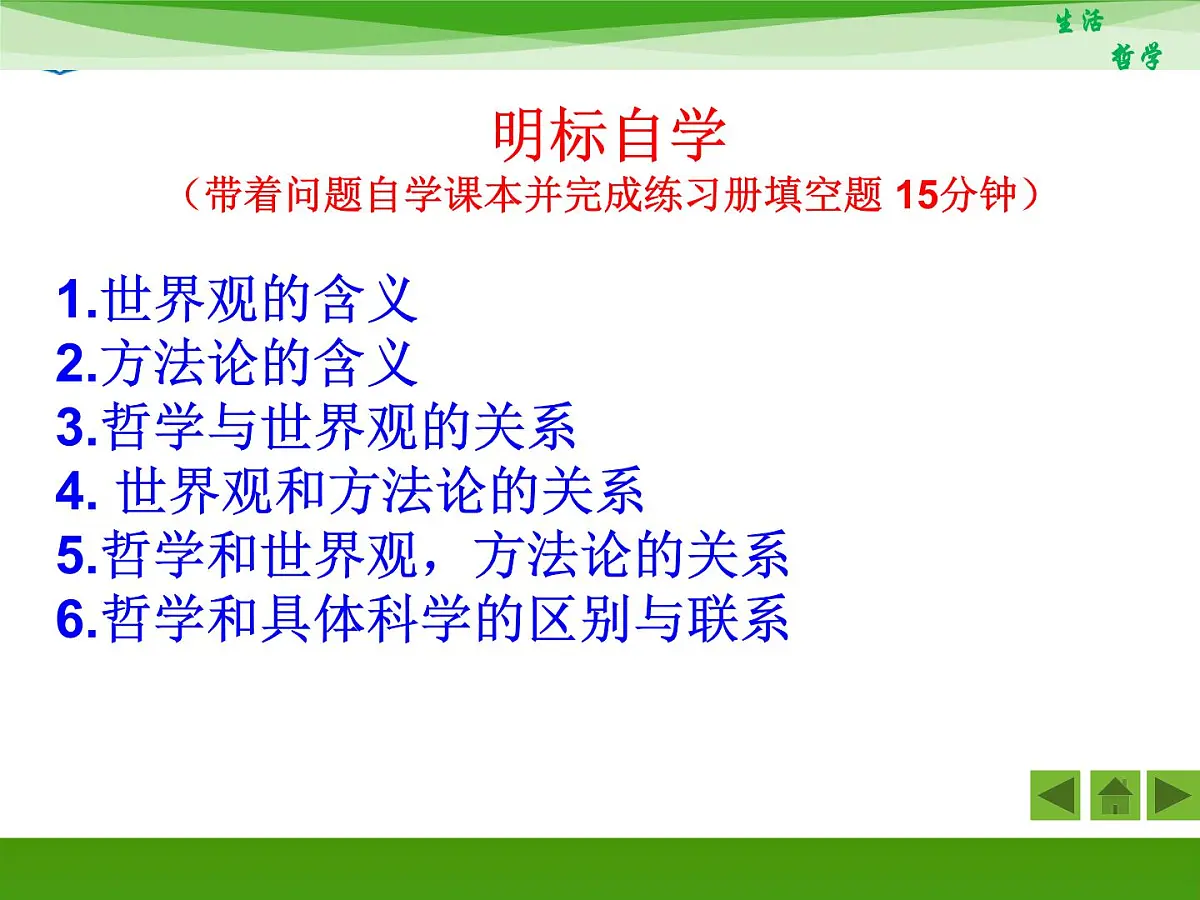 人教版 (新课标)高中政治必修4 1-1-2《关于世界观的学说》新课讲知课件第2页