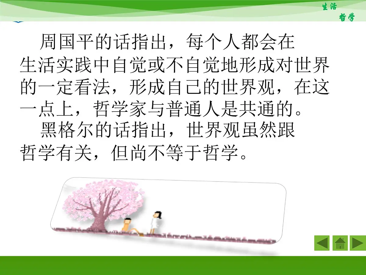 人教版 (新课标)高中政治必修4 1-1-2《关于世界观的学说》活动探究型课件第3页