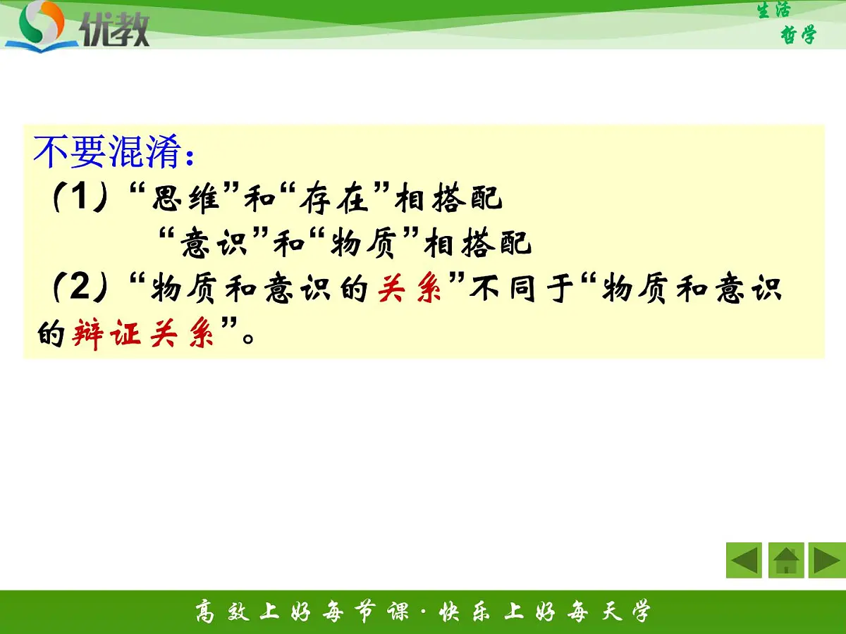 人教版 (新课标)高中政治必修4 1-2-1《哲学的基本问题》新课讲知课件第4页