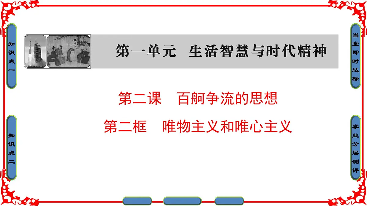 人教版 (新课标)高中政治必修4 1-2-2《唯物主义和唯心主义》课件第1页