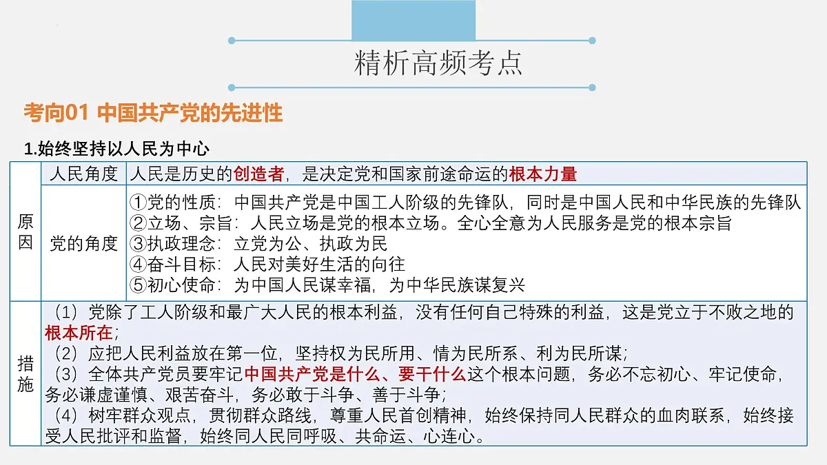 专题四 中国共产党的领导 课件（知识体系 高频考点 时政热点 经典试题）-2025年高考政治二轮专题复习精讲课件（全国通用）第7页