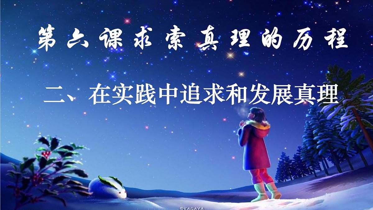 人教版 (新课标)高中政治必修4 2-6-2课件-《在实践中追求和发展真理》第1页